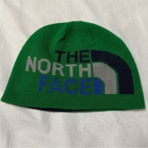 The North Face Green and Blue Winter Hat